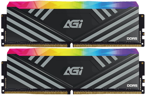 Набор модулей памяти AGI TURBOSPRINT UD858 RGB, DDR5 32Gb (16x2), 6000MHz, Black (AGI6CSJ16UD858-DC) фото