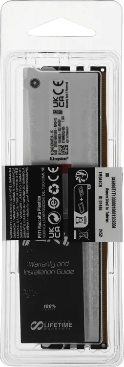 Оперативная память Kingston FURY Beast RGB EXPO DDR5 16GB 6000MT/s, White (KF560C36BWE2A-16) фото