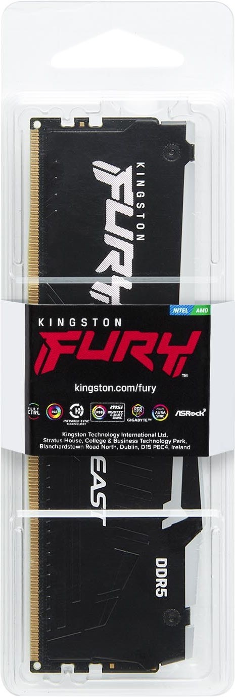 Модуль памяти Kingston Fury Beast Black RGB EXPO DDR5 64Gb 5600MHz (KF556C40BBA-64) фото