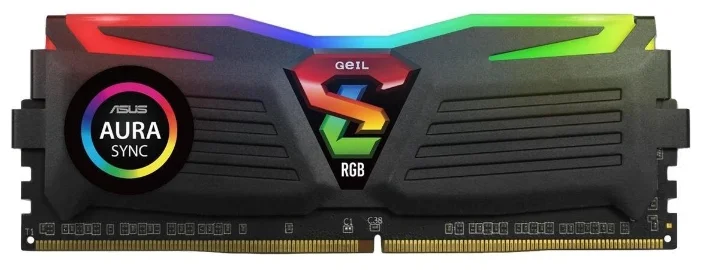 картинка Оперативная память16GB GEIL 2666MHz  DDR4 DIMM Super Luce RGB SYNC Gaming Memory CL19 1.2V GLS416GB2666C19SC от магазина itmag.kz