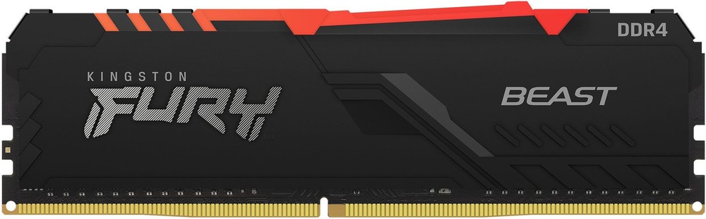 картинка Оперативная память Kingston 16GB 3200MT/s DDR4 CL16 DIMM 1Gx8 FURY Beast RGB от магазина itmag.kz
