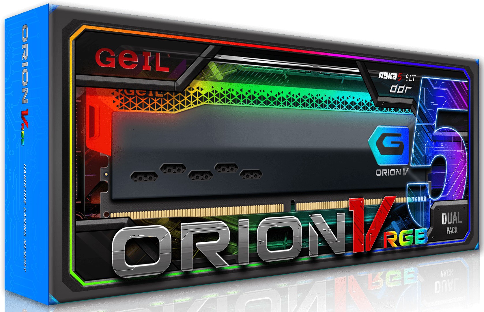 Оперативная память GEIL Orion V RGB DDR5 64GB Kit (2x32GB) 5600Mhz (GVSG564GB5600C38ADC) фото