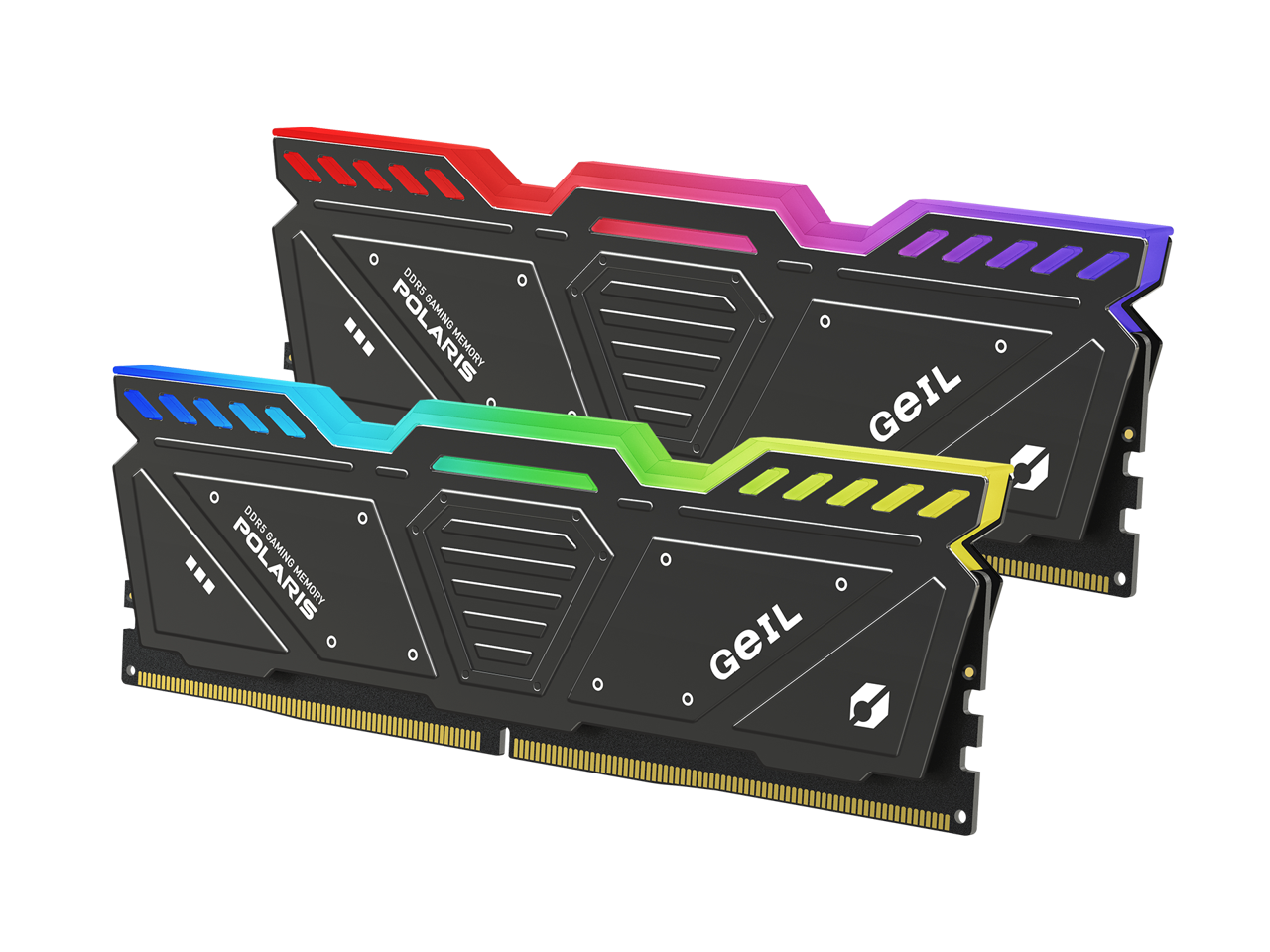 картинка Оперативная память с RGB подсветкой 32GB Kit (2x16GB) GEIL POLARIS RGB 7200Mhz DDR5 GOSG532GB7200C36ADC Titanium Gray от магазина itmag.kz