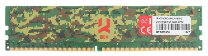картинка Оперативная память IRDM X  8GB DDR4 2400Mhz GOODRAM PC4-21300 16-18-18 IR-C2400D464L15S/8G Millitary от магазина itmag.kz