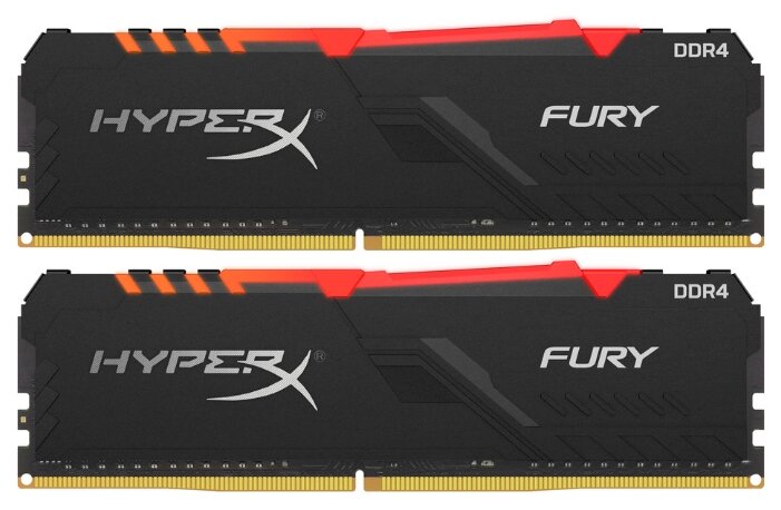 картинка Оперативная память Kingston HyperX Fury RGB HX426C16FB3AK2/16 DDR4 16G (2x8G) 2666MHz от магазина itmag.kz