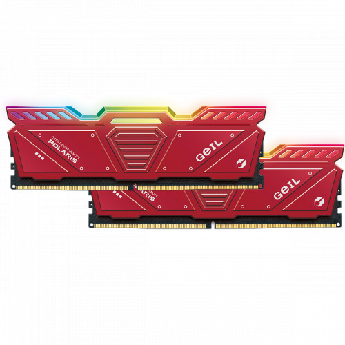 картинка Оперативная память с RGB подсветкой 32GB Kit (2x16GB) GEIL POLARIS RGB 5600Mhz DDR5 GOSR532GB5600C46DC Red от магазина itmag.kz