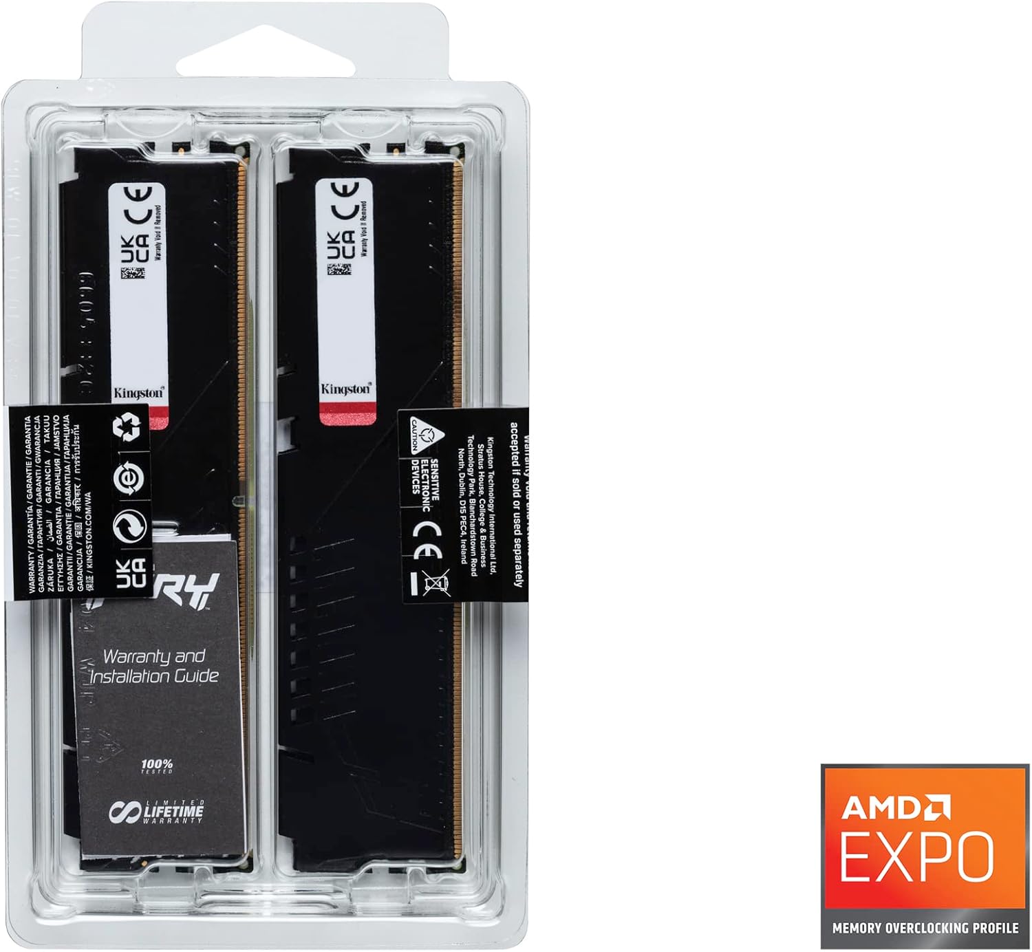 Оперативная память DIMM Kingston Fury Beast DDR5 128 GB kit (2x64GB) 5600MHz (KF556C40BBK2-128) фото
