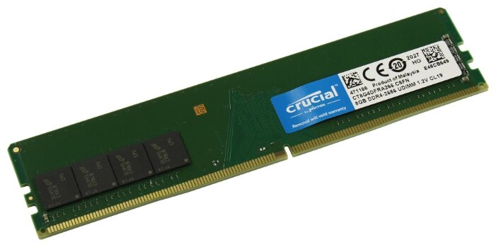 картинка Оперативная память  8GB DDR4 2666 MHz Crucial  PC4-21300 Unbuffered NON-ECC 1.2V CT8G4DFRA266 от магазина itmag.kz