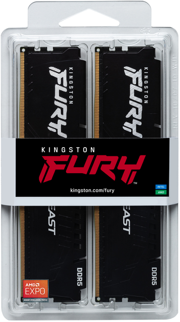  Оперативная память Kingston Fury Beast Black EXPO 64Гб (KF560C30BBEK2-64) фото
