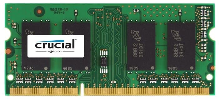 картинка Оперативная память 4GB DDR3L 1866 MT/s Crucial (PC3-14900) CL13 SODIMM 1.35V 204pin CT51264BF186DJ от магазина itmag.kz