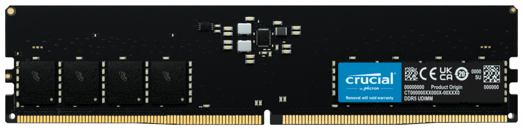картинка Оперативная память 32GB DDR5 4800 MHz Crucial PC5-38400 Unbuffered NON-ECC 1.1V CT32G48C40U5 от магазина itmag.kz