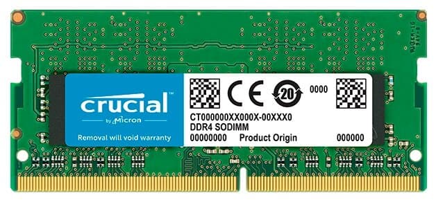 картинка Оперативная память  4Gb DDR4 3200MHz Crucial  CL22 PC4-25600 SRx16 SODIMM CT4G4SFS632A от магазина itmag.kz