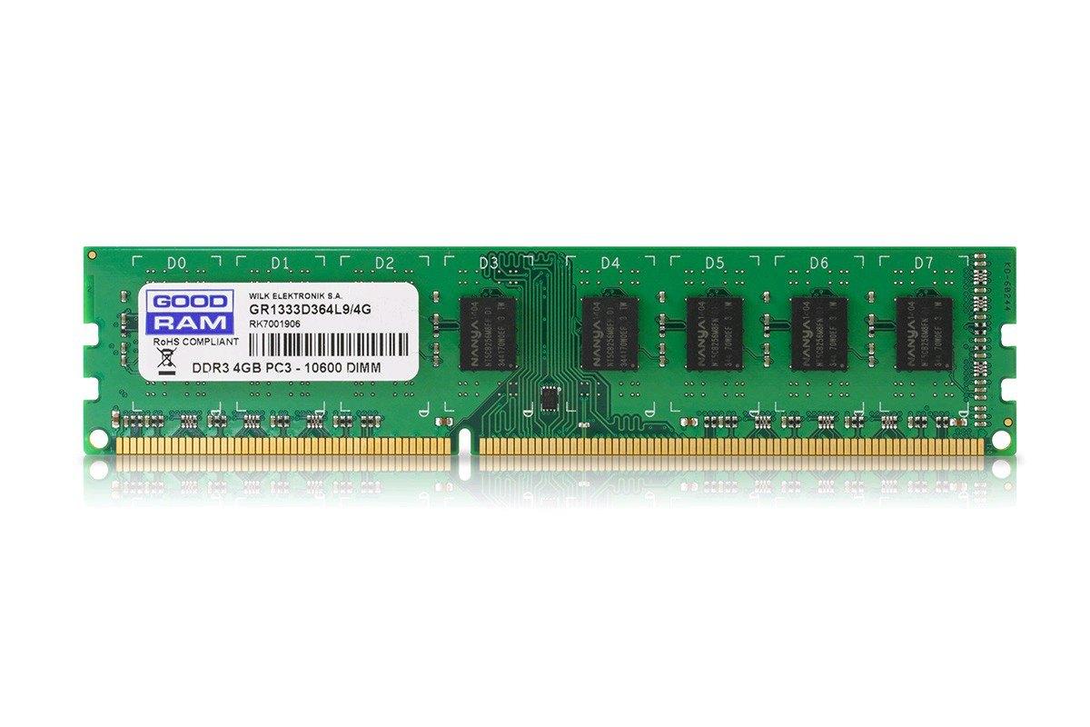 картинка Оперативная память 4Gb DDR3 1333Mhz GOODRAM PC3-10600 CL9 GR1333D364L9S/4G от магазина itmag.kz