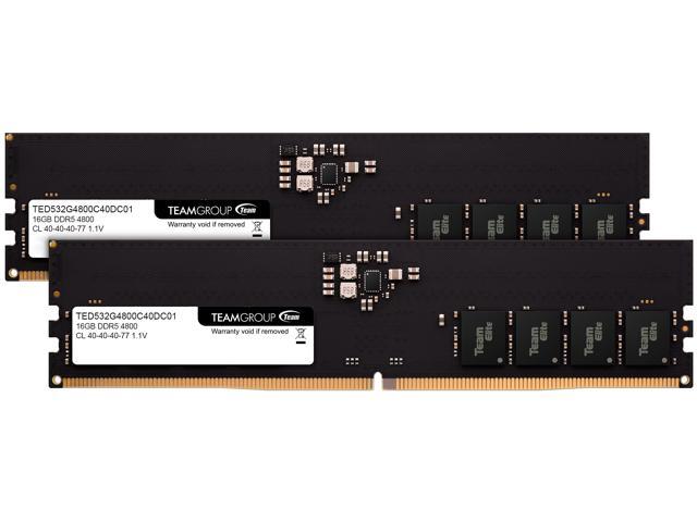 картинка Оперативная память 32GB Kit (2x16GB) 4800MHz DDR5 Team Group ELITE PC5-38400  TED532G4800C40DC01 от магазина itmag.kz