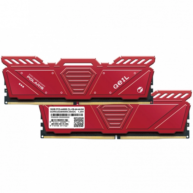 картинка Оперативная память 32GB Kit (2x16GB) GEIL POLARIS 6000Mhz DDR5 PC5-48000 38-40-40-82 1.25V GOR532GB6000C38BDC Red от магазина itmag.kz