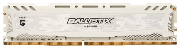 картинка Оперативная память 8GB DDR4 2400 MHz Crucial Ballistix Sport LT White PC4-19200 16-16-16 Unbuffered NON-ECC 1.2V 1024Megx64 BLS8G4D240FSCK от магазина itmag.kz