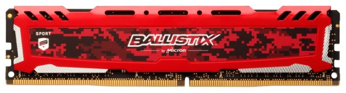 картинка Оперативная память 4GB DDR4 2666MHz Crucial Ballistix Sport LT Red PC4-21300  16-18-18  NON-ECC BLS4G4D26BFSE от магазина itmag.kz