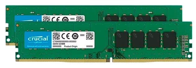 картинка Оперативная память  8GB KIT (4Gbx2) DDR4 2666MHz Crucial PC4-21300 CL=19 SRx8 1.2V UDIMM 288pin CT2K4G4DFS8266. (В упаковке - 2 шт.). от магазина itmag.kz