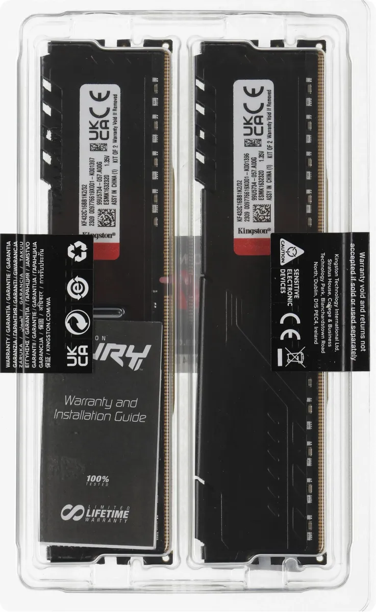 Оперативная память Kingston Fury Beast DDR4 DIMM 32Gb KIT (2x16) 3200MHz (KF432C16BB1K2/32WP) фото