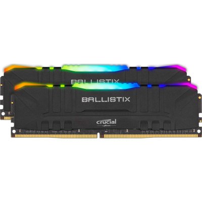 картинка Оперативная память 16GB KIT (2x8Gb) DDR4 3000MHz Crucial Ballistix RGB Gaming Black PC4-24000 1.35V BL2K8G30C15U4BL от магазина itmag.kz