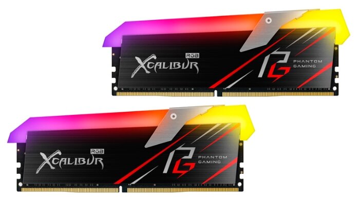 картинка Оперативная память c RGB подсветкой KIT 16Gb (2x8Gb) 3600MHz ASRock XCALIBUR PHANTOM Gaming RGB DDR4 CL-18-20-20-44 1,35V XCALIBUR PG BLACK UD-D4 Aluminium TF8D416G3600HC18EDC01. (В упаковке - 2 шт.). от магазина itmag.kz
