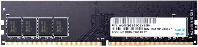 картинка Оперативная память 8GB DDR4 2400Mhz Apacer PC4-19200 Non-ECC, CL17, 1.2V, AU08GGB24CEYBGH от магазина itmag.kz