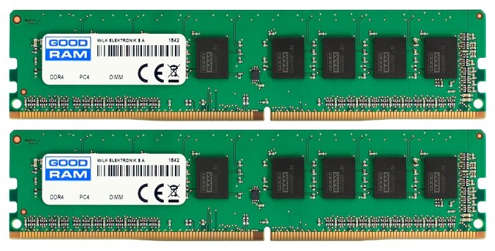картинка Оперативная память 16GB Kit (2x8GB) DDR4 2666Mhz GOODRAM PC4-21300 GR2666D464L19S/16GDC от магазина itmag.kz