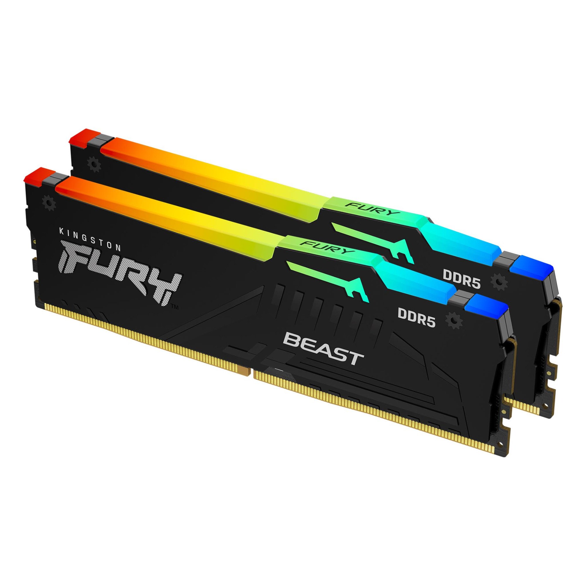 Оперативная память Kingston Fury Beast RGB, DIMM DDR5 32 GB kit (2x16GB) <5200MHz> (KF552C40BBAK2-32) фото