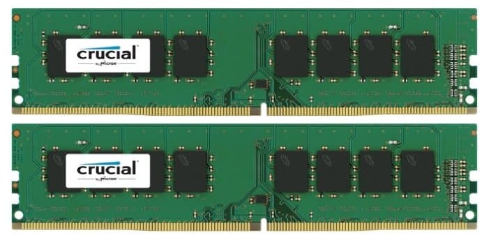 картинка Оперативная память 16GB KIT (2x8Gb) DDR4 2400MHz Crucial PC4-19200 CL=17  1.2V CT2K8G4DFD824A от магазина itmag.kz