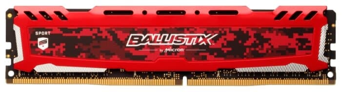 картинка Оперативная память  4GB DDR4 2400MHz Crucial Ballistix Sport LT Red PC4-19200 1.2V BLS4G4D240FSE от магазина itmag.kz