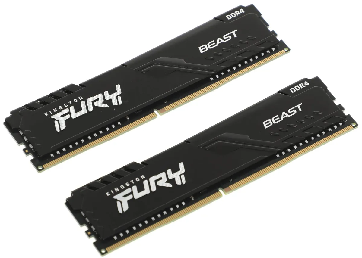 Оперативная память Kingston Fury Beast, DIMM DDR4 16 GB kit (2x8GB) <3200MHz> (KF432C16BBK2/16WP) фото
