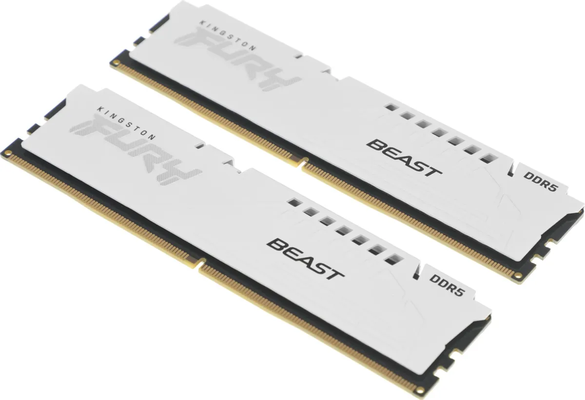 Комплект оперативной памяти Kingston Fury Beast Beast White EXPO DDR5 DIMM 32Gb KIT (2x16Gb) 6000MHz (KF560C36BWE2K2-32) фото