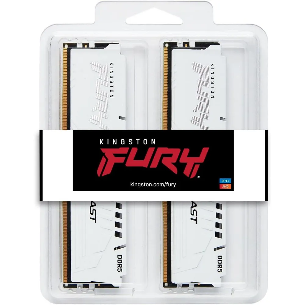 Комплект оперативной памяти Kingston Fury Beast Beast White EXPO DDR5 DIMM 32Gb KIT (2x16Gb) 6000MHz (KF560C36BWE2K2-32) фото