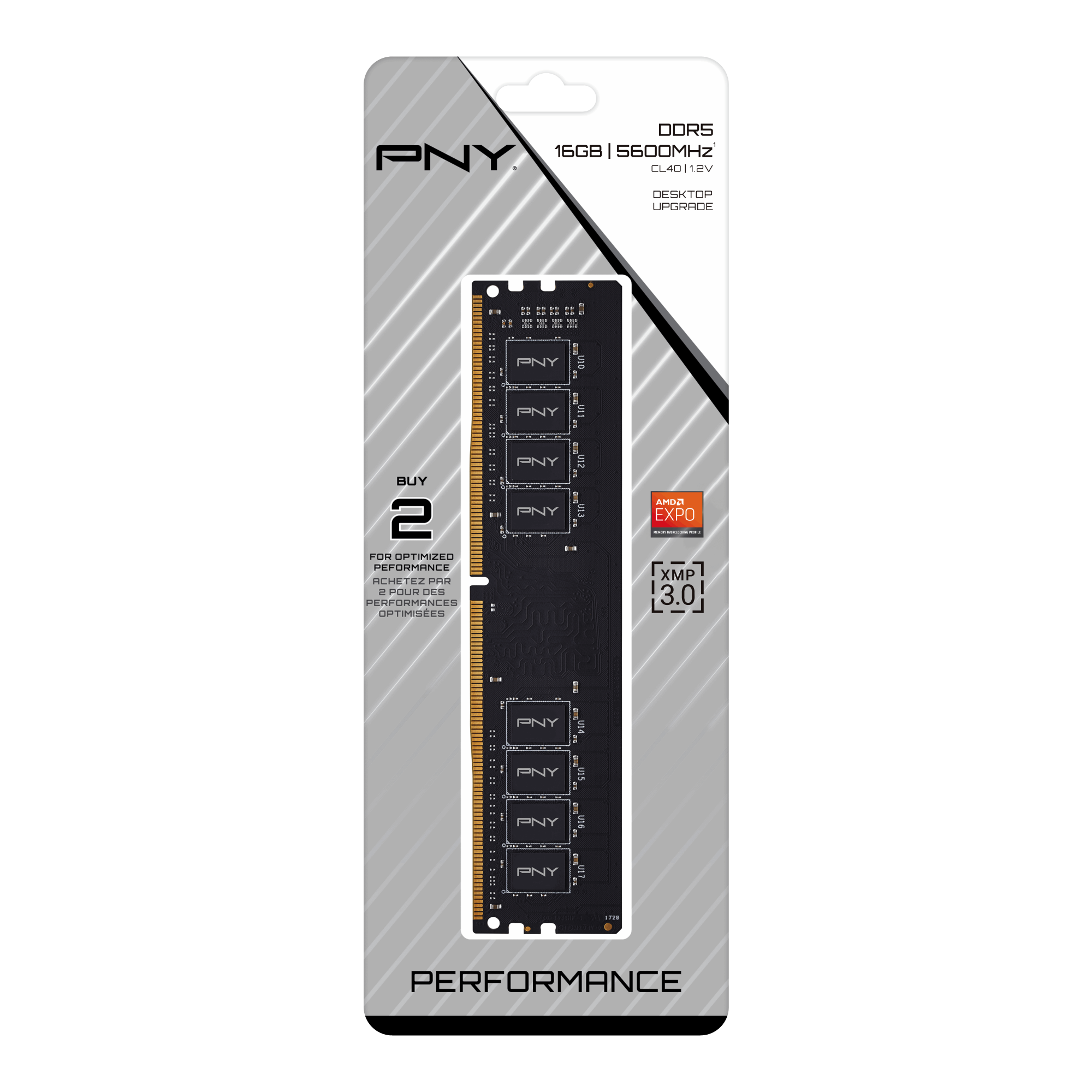 Оперативная память PNY Performance DDR5 4800 16GB (MD16GSD54800-BLK) фото