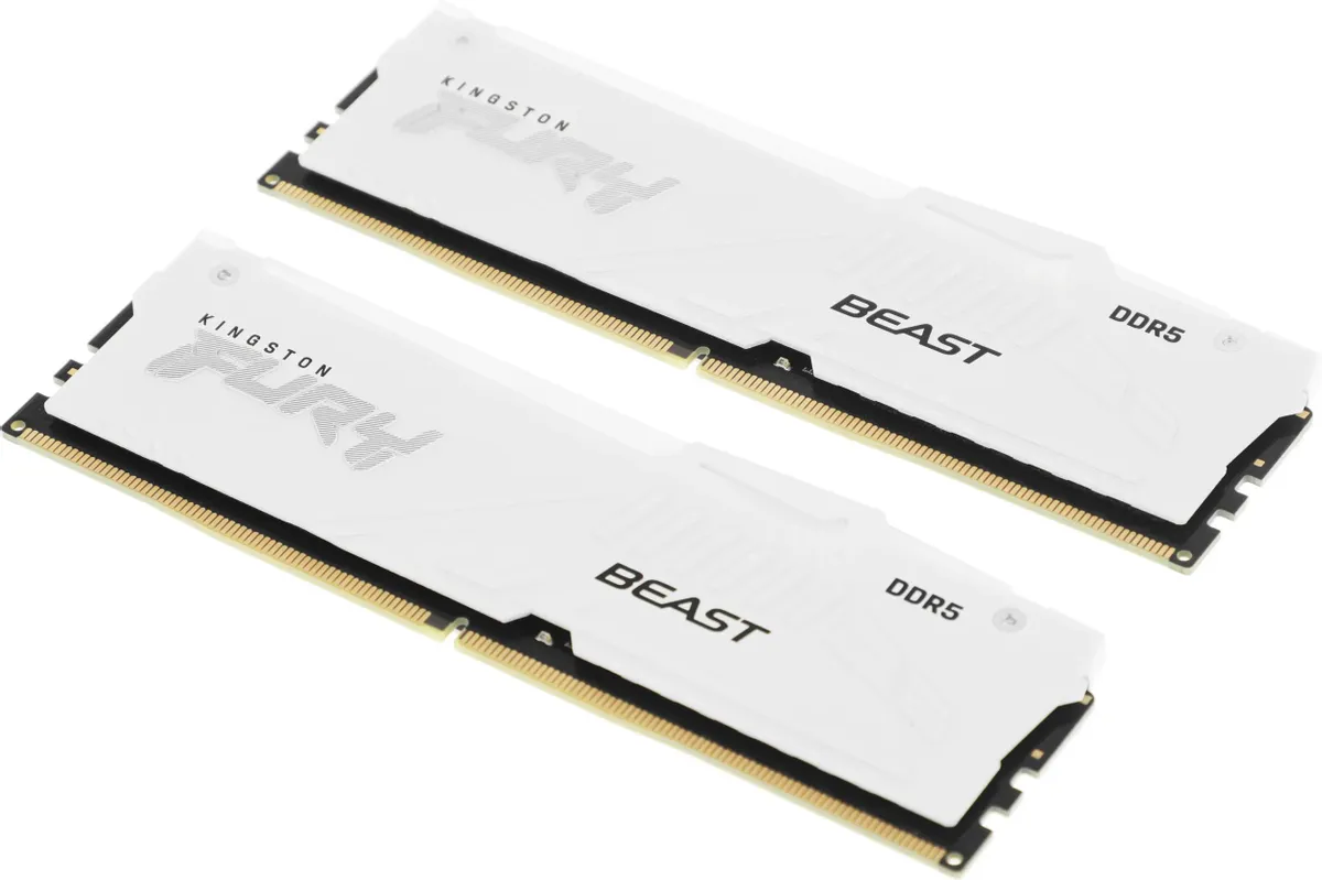 Оперативная память Kingston FURY Beast White RGB 32GB Kit (2x16) DDR5 6000MHz EXPO (KF560C30BWEAK2-32) фото
