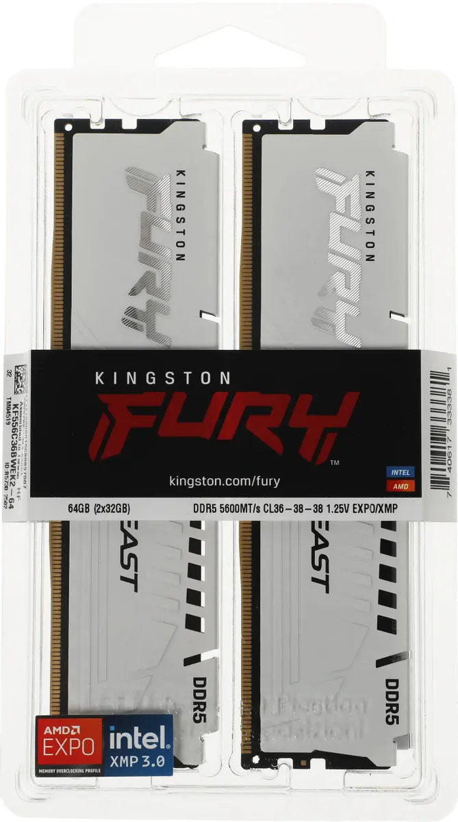 Оперативная память DIMM DDR5 64 GB kit (KF556C36BWEK2-64) фото