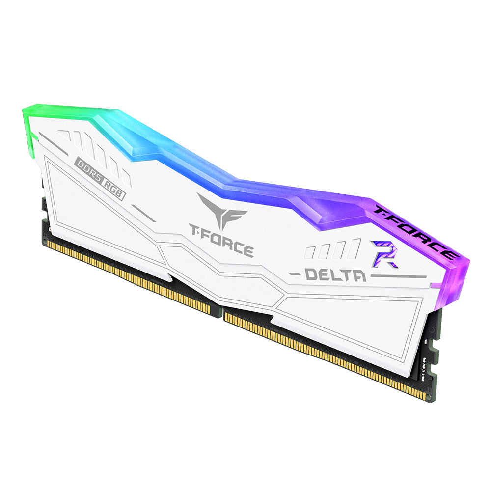 Комплект модулей памяти TeamGroup Team T Force Delta RGB DDR5 64Gb (32x2), 6000MHz, WHITE (FF4D564G6000HC38ADC01) фото