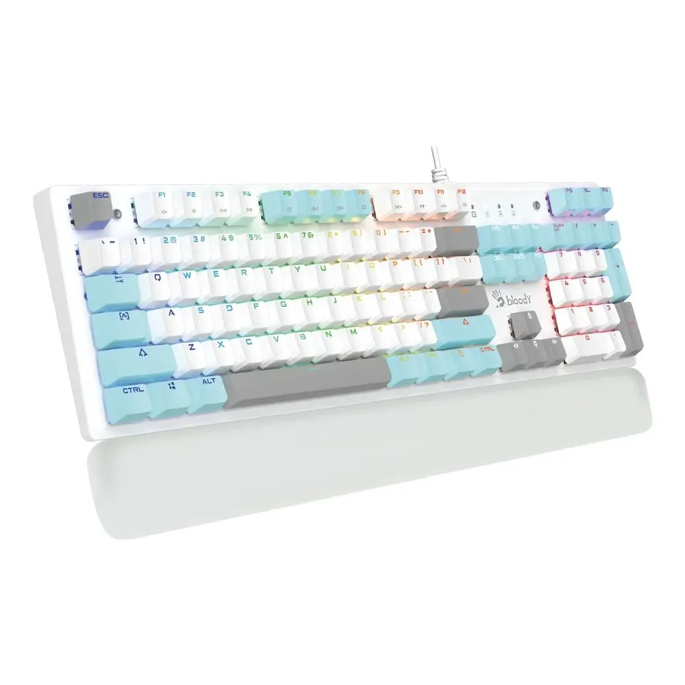 Клавиатура A4Tech Bloody S515R Icy White (S515R /ICY WHITE/RED) фото