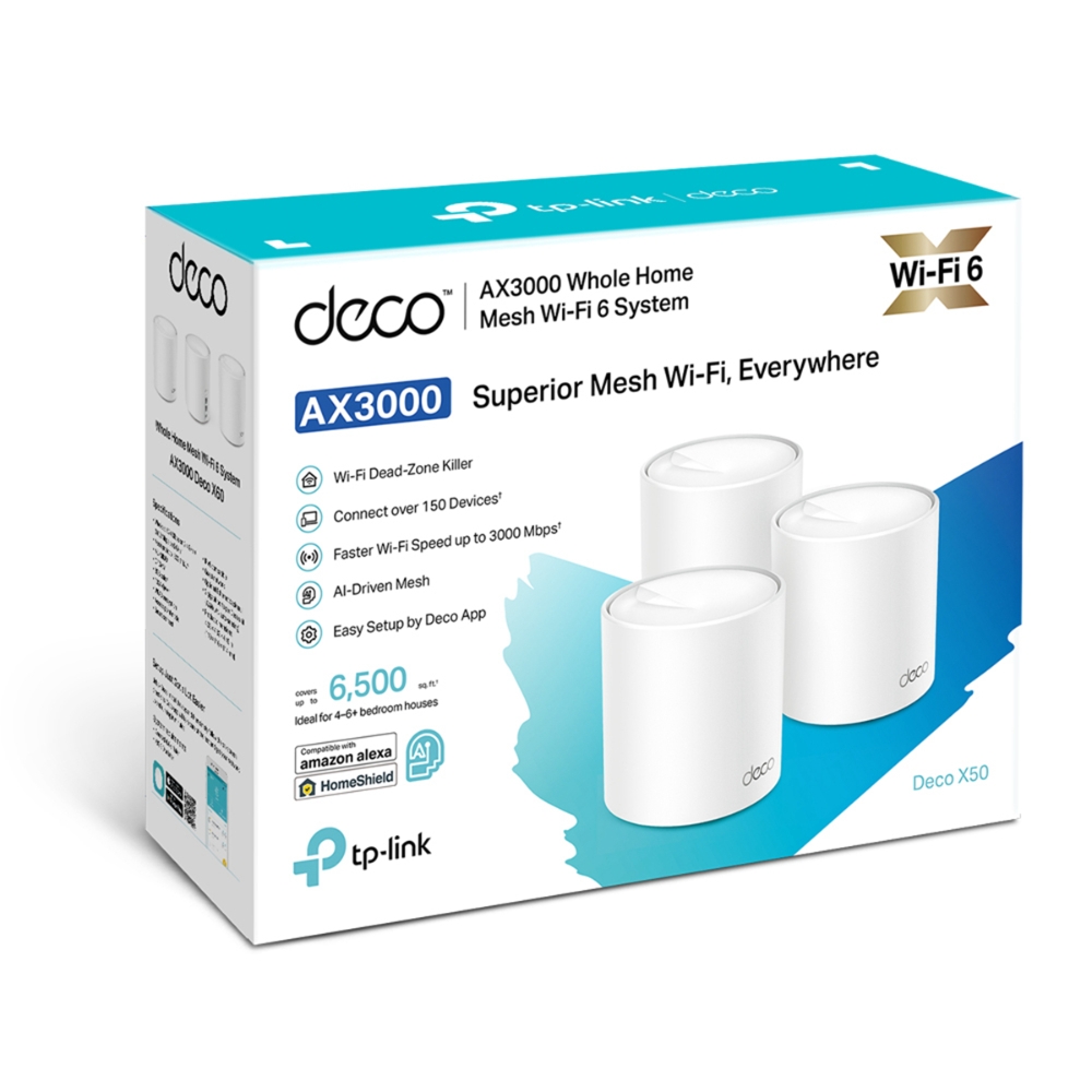 Беспроводная MESH-система TP-Link Deco X50 (DECO X50(3-PACK)V1.0-1.20) фото