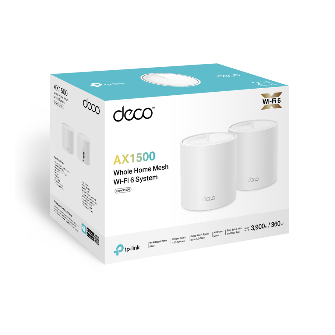 Домашняя Mesh-система Wi-Fi 6 TP-Link Deco X1500(2-pack) (Deco X1500(2-pack)) фото