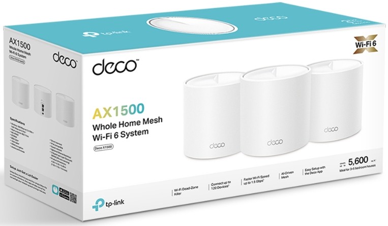 Домашняя Mesh-система Wi-Fi 6 TP-Link Deco X1500(3-pack) (Deco X1500(3-pack)) фото