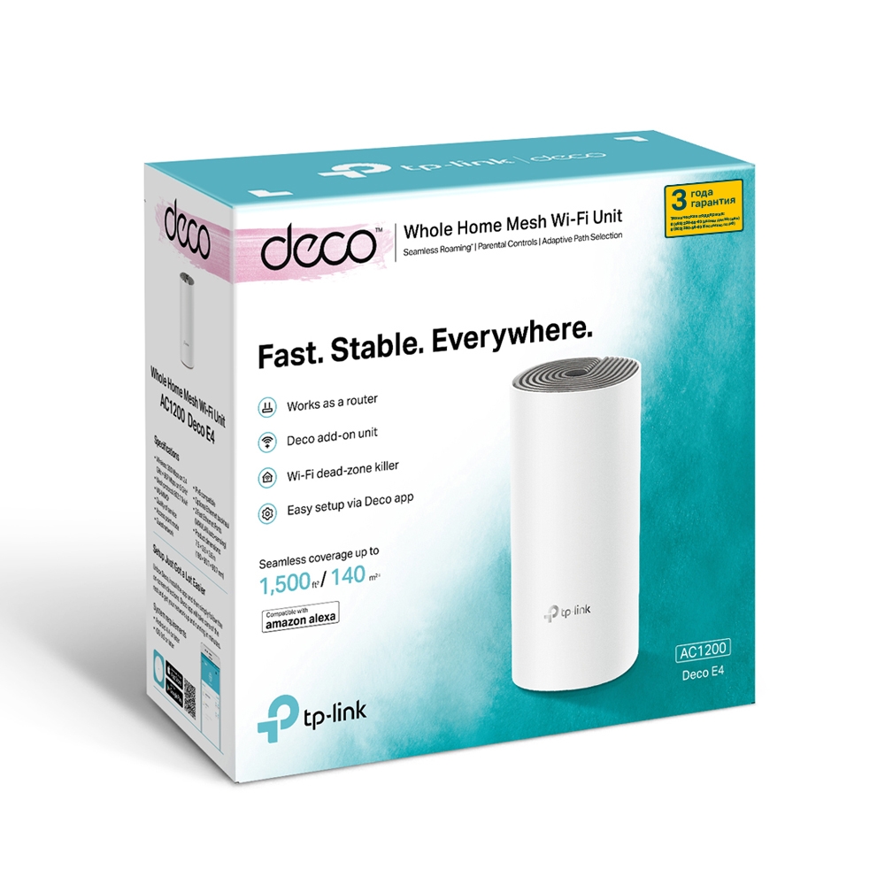 Беспроводная MESH-система Wi-Fi TP-Link Deco E4 1-pack (Deco E4 (1-pack)) фото