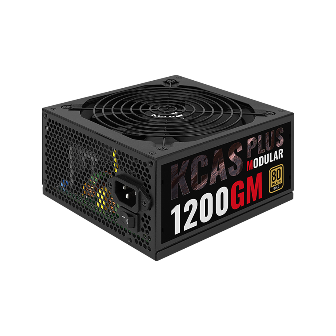 картинка Блок питания Aerocool KCAS PLUS 1200GM [1200 Вт, 80 PLUS Gold, 12 штx SATA, 6x 6+2 pin PCIe, 2x 4+4 pin CPU] от магазина itmag.kz