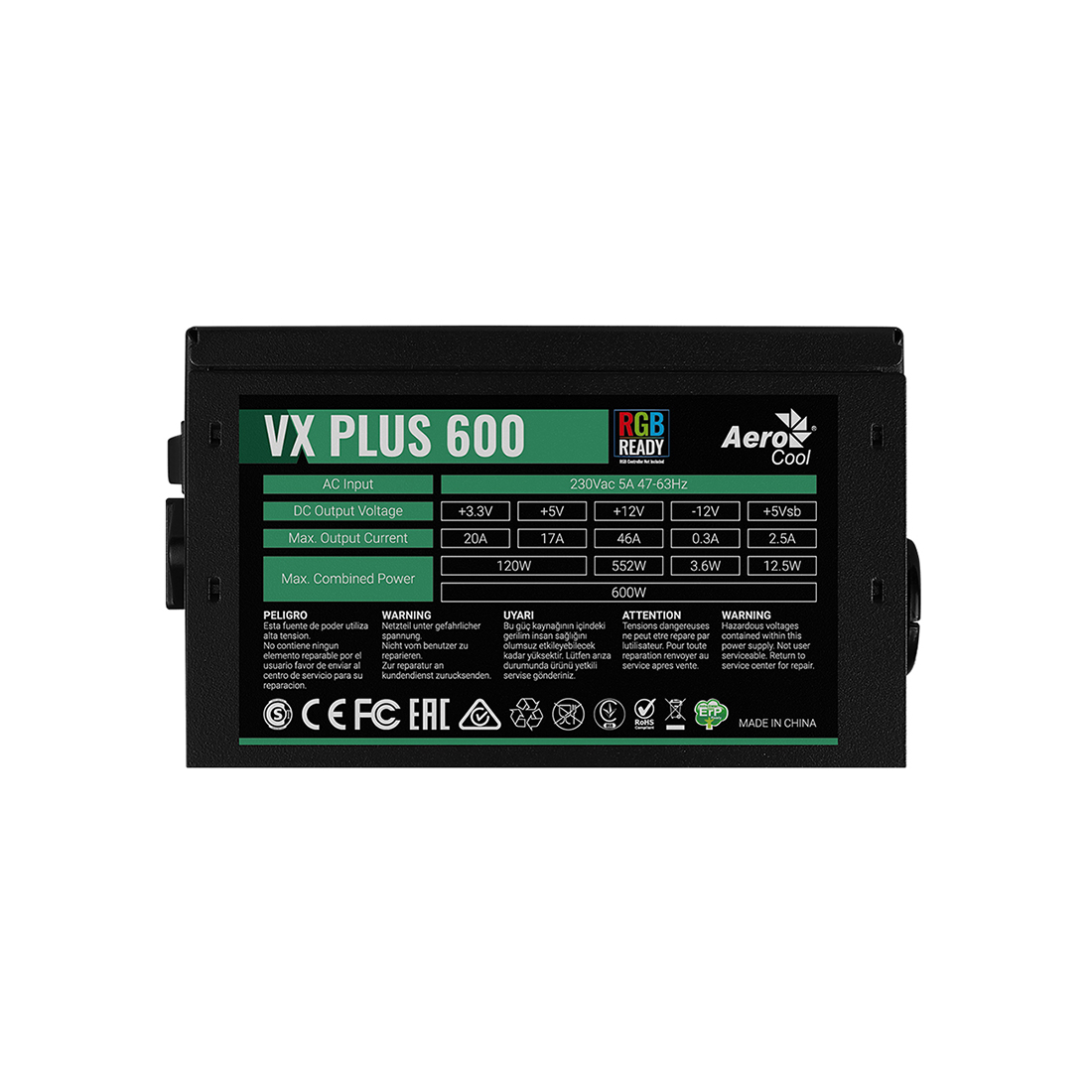 картинка Блок питания Aerocool VX PLUS 600 RGB от магазина itmag.kz