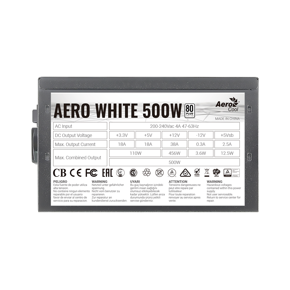 картинка Блок питания Aerocool AERO WHITE 500W от магазина itmag.kz