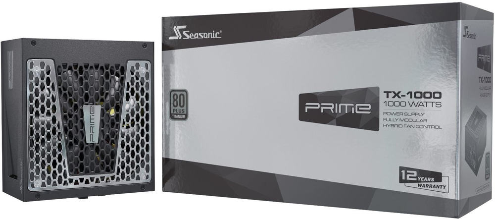 картинка Блок питания Seasonic Prime ULTRA 1000W (SSR-1000TR), [1000 Вт, 80 PLUS Titanium, 14x SATA, 8x 6+2 pin PCIe, 2x 4+4 pin CPU, EPS12V] от магазина itmag.kz