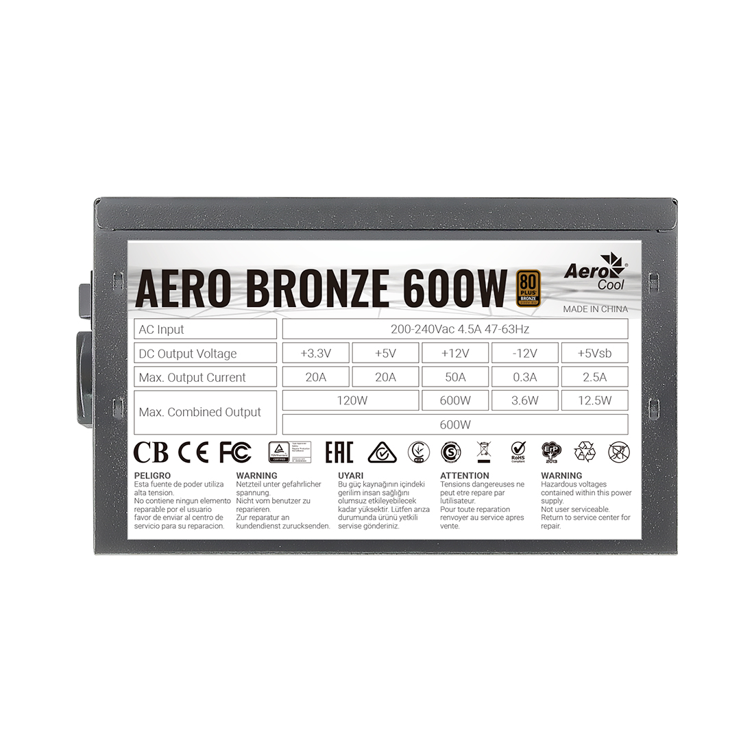 картинка Блок питания Aerocool AERO BRONZE 600W от магазина itmag.kz
