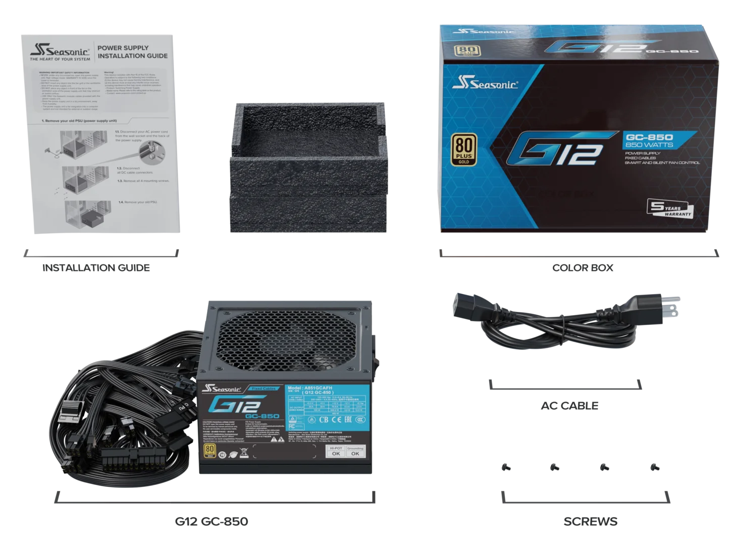 Блок питания ATX 850W Seasonic G12 GC-850 (SSP-850RT2) фото