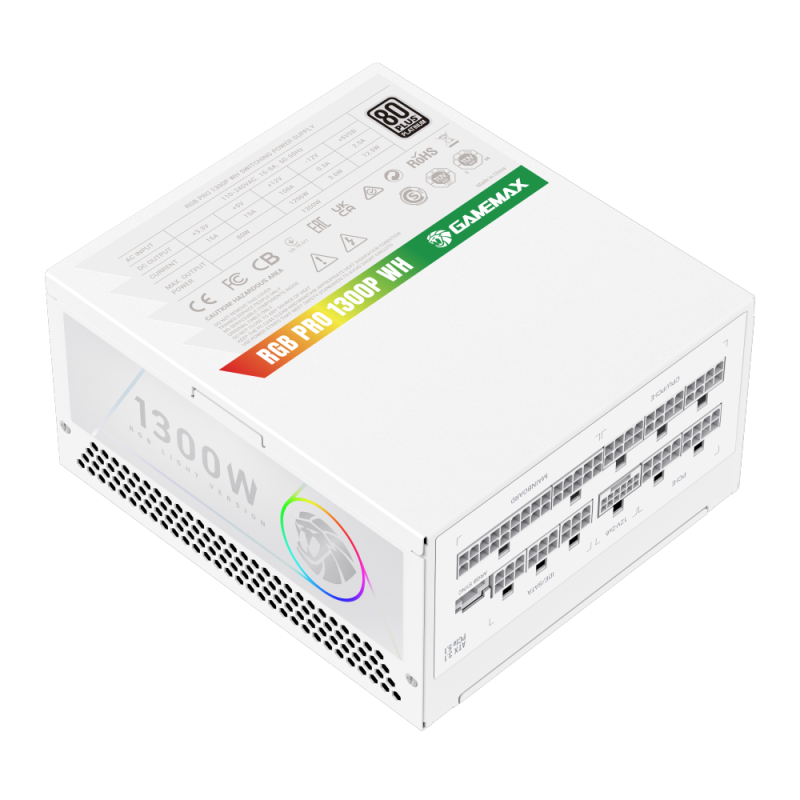 Блок питания Gamemax RGB PRO 1300P WH Platinum (2110-1300B0026) фото