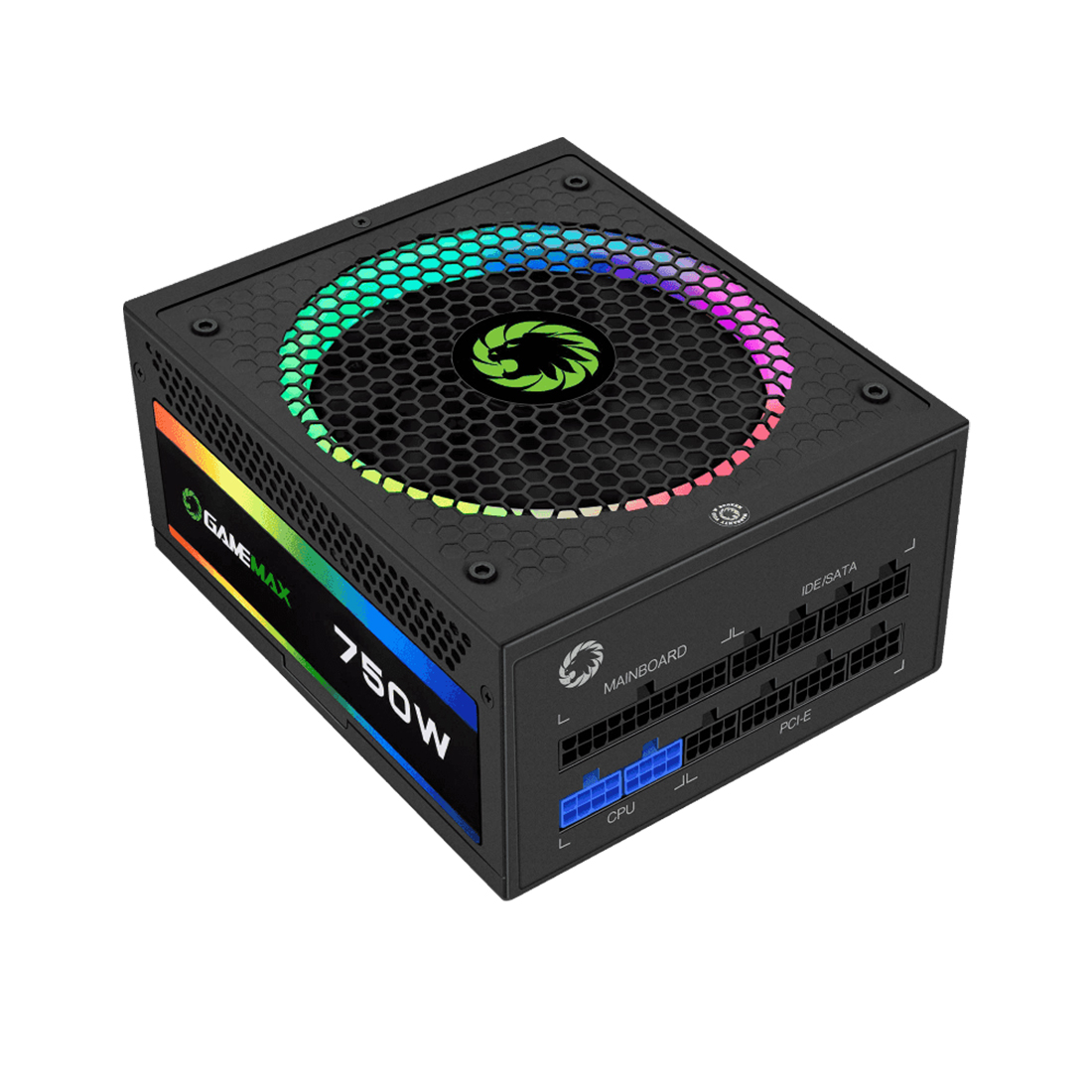 картинка Блок питания Gamemax RGB 750W Rainbow (Gold) от магазина itmag.kz